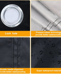 Heavy Duty Tricycle Cover For Adults Weatherproof UV Protection Windproof Snow Resistant Outdoor Shield Black Oxford Cloth Fits 75L X 30W X 44H For 3 Wheel Bikes Mountain Road Cruiser And Some E Bikes lock hole and waterproof seams
