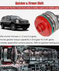 High Performance Servo Piston Assembly Beefed Up Upgrade Kit For GM 700R4 4L60E 4L65E 4L70E Transmissions With Cover Snap Ring And Pin Aluminum Alloy Durability For Heavy Duty Trucks, red servo piston for truck use