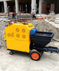 High Performance Portable Mortar Sprayer Machine For Automatic Wall Rendering And Stucco Plastering Works Cement Equipment For Construction Industry Applications Efficient And Versatile Building Tool Solution on construction site.