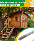 Heavy Duty Treehouse Lag Bolts Set 2 Pack Hot Dip Galvanized Hex Head Screws For Treehouse Brackets Decking And Wood Framing 1.25 By 12 Inch Ideal For Outdoor Treehouse Builds And Rugged Deck Framing Weather Resistant Fastening, treehouse with galvanized bolt