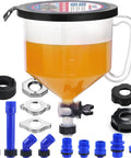 2026 Top Tier Coolant Bleeder Funnel Kit No Sweat Radiator Burping Aid with translucent measurement and universal caps.
