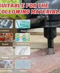 Diamond core drill bit, 3/4 in, vacuum brazed, 5/8-11 thread for porcelain, ceramic, marble, glass, granite