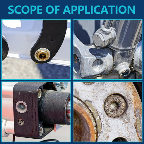 Close-up view of damaged screws and bolts to be extracted using 26 Piece Impact Bolt And Spiral Screw Extractor Set With Left Hand Reverse Drill Bits