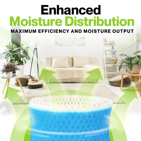 4 Pack Premium Humidifier Filter Set For Honeywell HAC 504 And HAC 504AW Series With Enhanced Moisture Distribution Graphic