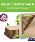 Eco Friendly Honeycomb Padded Mailers 8.5 By 12 Inches, 100 Pack Biodegradable Compostable Recyclable Hex Coat Paper Shipping Envelopes Made In USA