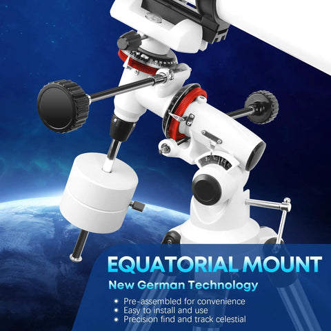 150mm Aperture Astronomy Telescope With 650mm Focal Length For Adults And Beginners Delivers Awesome Night Sky Views With Crystal Clear Images And Easy Setup For Family Stargazing Adventures That Rock. EQ mount