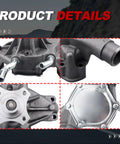 Solid As A Rock Engine Water Pump With Gasket Direct Replacement For Chevy Silverado Tahoe showing detailed components and fittings.