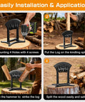 Step-by-step installation and application of Kindling Splitter for Wood No Axe Needed Manual Cast Iron Log Splitter.