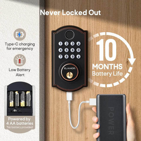 No Hassle Fingerprint Door Lock With Smooth Keyless Entry Deadbolt For Front Door Solid Home Security Holds One Hundred Fingerprints Fifty Codes And Two Spare Keys For A Quick Snap Install