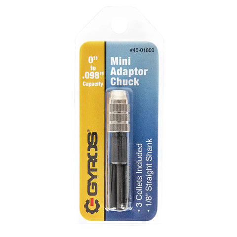 Keyless Micro Drill Chuck Adapter With 1/8 Inch Straight Shank, 3 Collets, Tiny Drill Bit Chuck For Dremel And Power Tools packaging