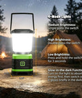 LED Camping Lantern Battery Powered Lights Portable Lanterns For Emergency Power Outages Hurricanes Outdoor Hiking And Survival Gear