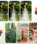 164Ft Drip Irrigation Kit for Gardens and Yards, Auto Watering System With 1/4 Inch Tubing, Adjustable Mist Nozzles And Drip Emitters