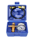JY03 Nitrogen Gas Charging Kit For Hydraulic Breaker Hammer With M10 1 Thread Connection, compact blue carry case open