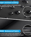 Close-up of Tough As Nails 600D Oxford Hammock Glider Cover fabric showing water-resistant coating and waterproof features.