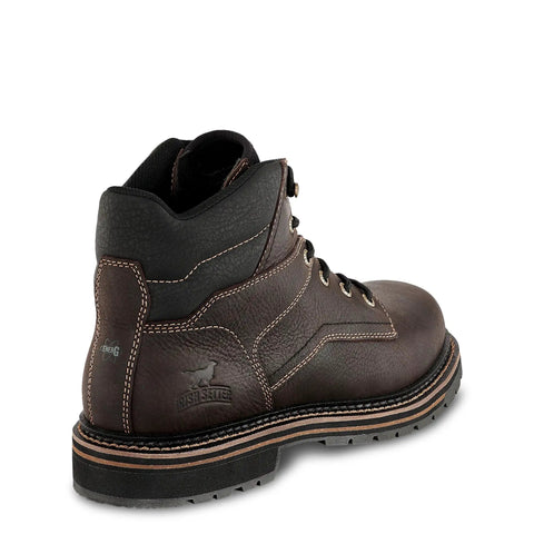 Kittson 6 Inch Steel Toe Work Boot For Men Brown Leather Slip Resistant Outsole Electrical Hazard Rated ASTM F2413 18 Compliant