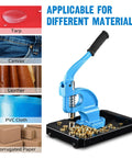 Grommet Tool Kit Beefy Heavy Duty Set With 3 Die Hand Press Grommet Machine Rolling Base for various materials