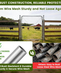 Built Tough Adjustable Chain Link Fence Gate With Posts 48 Inch High 24 To 72 Inch Wide Galvanized Outdoor Fence Kit installed on farm