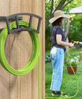 Wall Mounted Garden Hose Holder For Outdoor Use Built To Last Heavy Duty Metal Hose Organizer That Holds Up To 125 Feet Of Hose