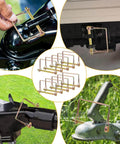 10 Pcs Gold 4 Inch Long Trailer Hitch Pins One Quarter Inch Diameter Heavy Duty Stainless Steel With Zinc Plated Finish Rust Resistant Safety Workhorse Coupler Pins For Farming Gardening Trucks Boats PTO And Hitches shown in various uses and perspectives