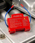 Automatic Car Fire Extinguisher 40g Aerosol Engine Bay Guard Heat Activated Self Adhesive Mount on car engine components.