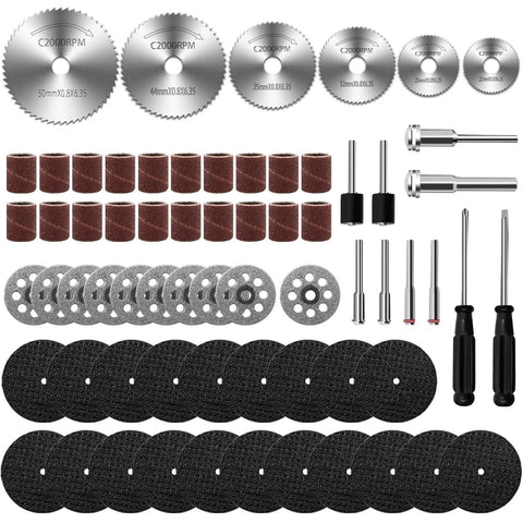 66 Piece All In One Rotary Tool Accessory Kit With Resin Cutting Discs 20Pcs HSS Circular Saw Blades 10Pcs 22Mm Diamond Cutting Wheels