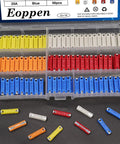 Top Shelf 200 Piece Torpedo Blade Fuse Assortment Kit With 5A 8A 10A 16A And 25A Amps No Sweat Pro Grade, assorted fuses in organizer.
