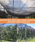 Mosquito Netting 10x100 Ft Garden Mesh Netting For Plants DIY Backyard Patio Raised Beds Heavy Duty Polyester 40D Bird Barrier