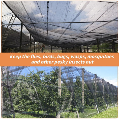 Mosquito Netting 10x100 Ft Garden Mesh Netting For Plants DIY Backyard Patio Raised Beds Heavy Duty Polyester 40D Bird Barrier