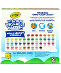 Ultimate Washable Broad Line Marker Haul 40 Pieces Assorted Brilliant Shades Kid Friendly Art Bundle packaging showing color options.