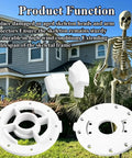 12 Foot Giant Skeleton Replacement Parts Kit With Male And Female Plate Sets For Arm And Body in front of house