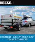 Heavy Duty Universal Trailer Coupler Lock fits most trailers with 1-7/8", 2", and 2-5/16" couplers for secure storage.