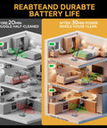 Diagram showing improved performance and battery life with Long Lasting 8000mAh 21.6V Li Ion Battery Replacement For Dyson V6 Cordless Vacuum Cleaners.