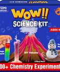 Box of Over 100 Hands On Science Kits For Kids Ages 4 To 8 Fun STEM Experiments Safe Materials Easy Tools Ideal Gift showing volcano and test tube
