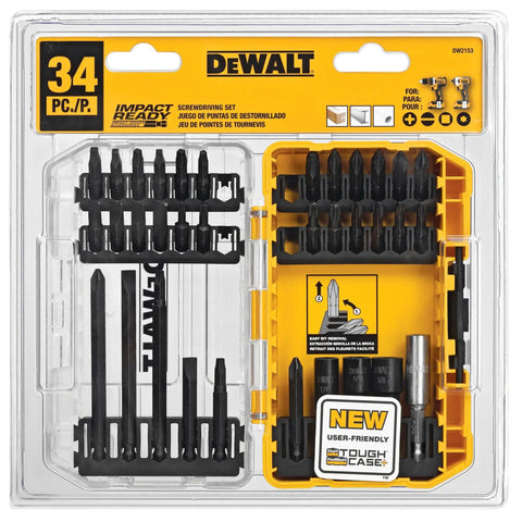 Impact Driver And Screwdriver Bit Set 34 Piece With Connectable Accessory Storage System Pro Grade Bit Bar Patented