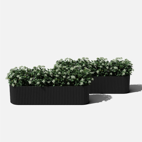 Long Window Box Planter For Balcony And Windowsill, Durable Plastic Stone Composite Outdoor Planter For Flowers And Herbs