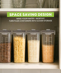 4 Pack Cereal Storage Containers, 4L Airtight Food Jars With Lids in pantry