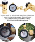 Close-up of acetylene regulator parts for Self-Lighting Hand Torch Kit For HVAC And Plumbing, air acetylene compatible system.