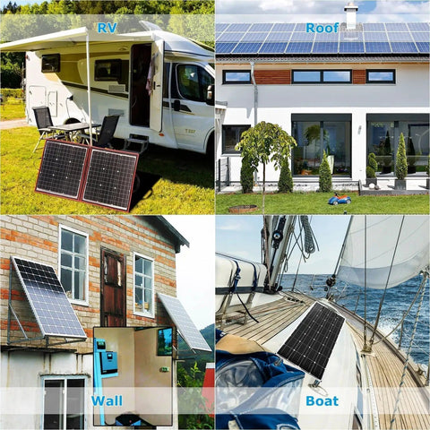 Adjustable Tilt Solar Panel Mount Brackets Aluminum Alloy For Flat Roofs RV Boats And Off Grid Installations Up To 400W Panels 15 To 30 Degree Tilt Mounting Support Silver Mount Only shown on RV, house roof, wall, and boat.
