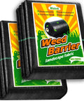 Heavy Duty Weed Barrier Landscape Fabric Two Pack 3 Ft By 100 Ft Rolls Thick 3 Point 2 Oz Breathable Mulch Mat