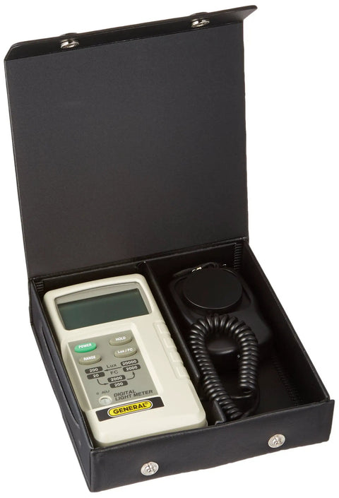 Digital Light Meter DLM2000 Lux Meter For Photo Shoots And Studio Use Reads Lux Or Foot-Candles 0 To 20000 Lux displayed in case