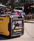 6500-Watt RV Ready Portable Inverter Generator With Quiet Technology And CO Shield For Camping And Backup Power in outdoor use