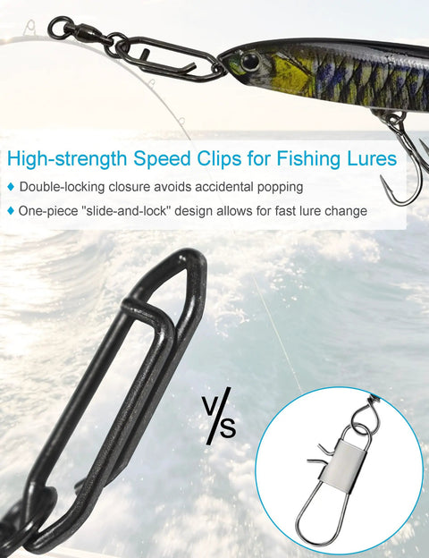 Ball Bearing Fishing Swivels With Quick Change Clips 29 Pack Slick Pro Grade Black Nickel Stainless Steel Snap Swivels Size 0 To 4 For Saltwater And Freshwater Ultra Smooth 360 Degree Rotation Reduces Line Twist, black fishing lure clip