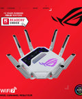 Tri Band WiFi 7 AI Gaming Router with 320 MHz Bandwidth and 4096 QAM Dual 10G Ports AI Game Boost Aura RGB AiMesh Support