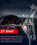 Top Shelf Replacement Windshield Wiper Blades For Chevy Silverado And Gmc Sierra 22 Plus 22 Inch Heavy Duty set shown in use during rain.