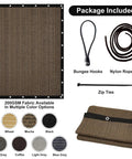 90 Percent Sun Shade Cloth For Patio And Backyard 10x10 Ft Pergola Shade Cover With Grommets No Fuss Heavy Duty HDPE Tarp Mocha
