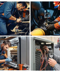Dual Lens Endoscope Camera With Light For Tight Spaces 1920P HD Borescope For Auto Diagnostics Industrial Machinery HVAC And Plumbing Inspections Pro Grade For Field Ready Tough Use used on HVAC and electrical equipment
