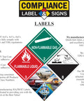 Compliance Label & Signs with flammable liquid and gas labels image