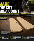 Heavy Duty Zero Clearance Miter Saw Insert For Ryobi 10 Inch Tss103 showing precision MDF plate for smooth cutting.