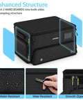 4 Layer Golf Trunk Organizer With Separate Ventilated Shoe Compartment For Two Pairs, Waterproof Car Locker Storage Bag