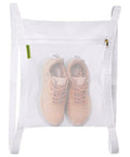 Large Honeycomb Mesh Laundry Bag With Zipper And Strap For Shoes And Clothes 15.7 By 13.8 Inches Reusable Dryer Bag
